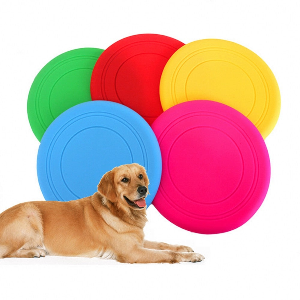 Hot Environmental Protection Silica Gel Soft Pet Flying Discs Dog Toys Saucer Big Or Small Dog Toys Pet Shop Diameter 18CM